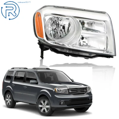 Правосторонняя хромированная галогенная фара в корпусе для Honda Pilot 2012 2013 2014 2015 годов выпуска - Изображение 1 из 4