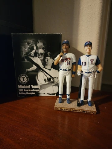 Michael Young and Julio Franco Batting Champion Figurine 2006 SGA Cover