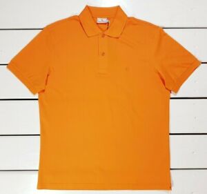 New Conte of Florence Men's Golf Polo T-shirt Regular Fit Orange Bright Sports