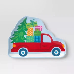 Wondershop Figura Granja Camión Árbol de Navidad Aperitivo Plato de Melamina Nuevo - Imagen 1 de 2
