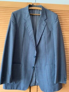 Jackett, Sakko  Herren Gr. 106 Blau Grau Kariert, Gute Qualität, Leichte Ausf. - Bild 1 von 3
