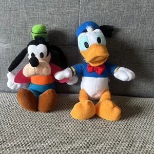 Goofy & Donald Duck Beanies Disneyland Paris Rare 2000’s 10 Inch - Picture 1 of 8