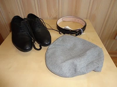 H&M Estilo Clásico HOMBRE-Zapatos de Cuero/Gorra Plana Panadero Pico/Cinturón de Cuero/Combo Foto 1 de 4
