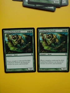 MTG Card. Leatherback Baloth x2 . Worldwake Beast 2 cards - Picture 1 of 5