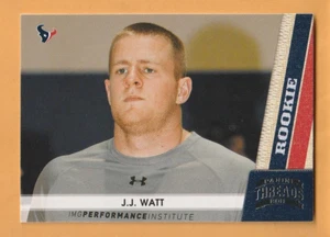 J.J. Watt Houston Texans 2011 Panini Threads #190 novato radiocontrol Wisconsin Badger 13Q - Imagen 1 de 2