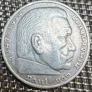 PIECE DE 5 REICHSMARK 1935 A EN ARGENT ALLEMAGNE (1313) PÉRIODE TROUBLE - Picture 1 of 2