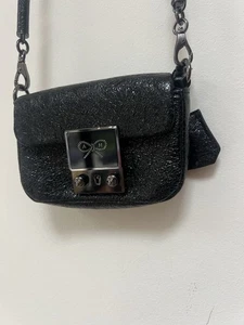 Anya Hindmarch Black Patent Leather Crossbody Tiny Tim Micro Small Shoulder Bag - Picture 1 of 12