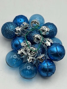Miniature 3/4” Teal Christmas Bulb Set Of 12 - Picture 1 of 9
