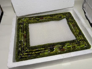 Pottery Barn Madura Beaded Picture Frame Green 4 x 6 in, 10 x 15 cm NEW! Vintage - Picture 1 of 9