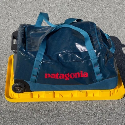 Patagonia 70L Black Hole Wheeled Duffel Bag Big Sur Blue Suitcase Roller MLC LTD - Image 1 of 4