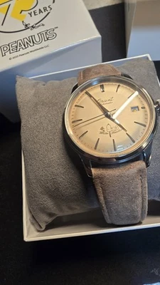 Reloj Orient Peanuts Snoopy Bambino Hombre 38mm Esfera Crema Acero Fecha Automático Foto 1 de 4