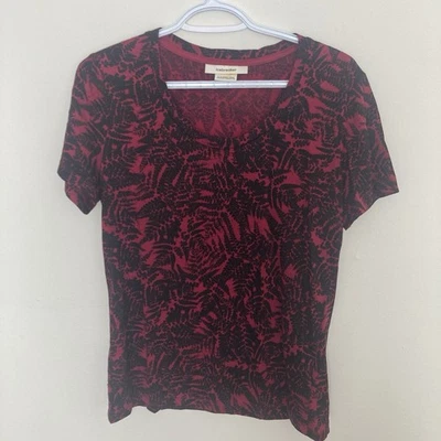 Camisa Icebreaker para mujer 100 % lana merino floral púrpura granates talla M Foto 1 de 4