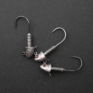 15PCS Luminous Eyes Swimbait Hook Jig Head Seawater Freshwater Fishhook  Fishing - Picture 1 of 10