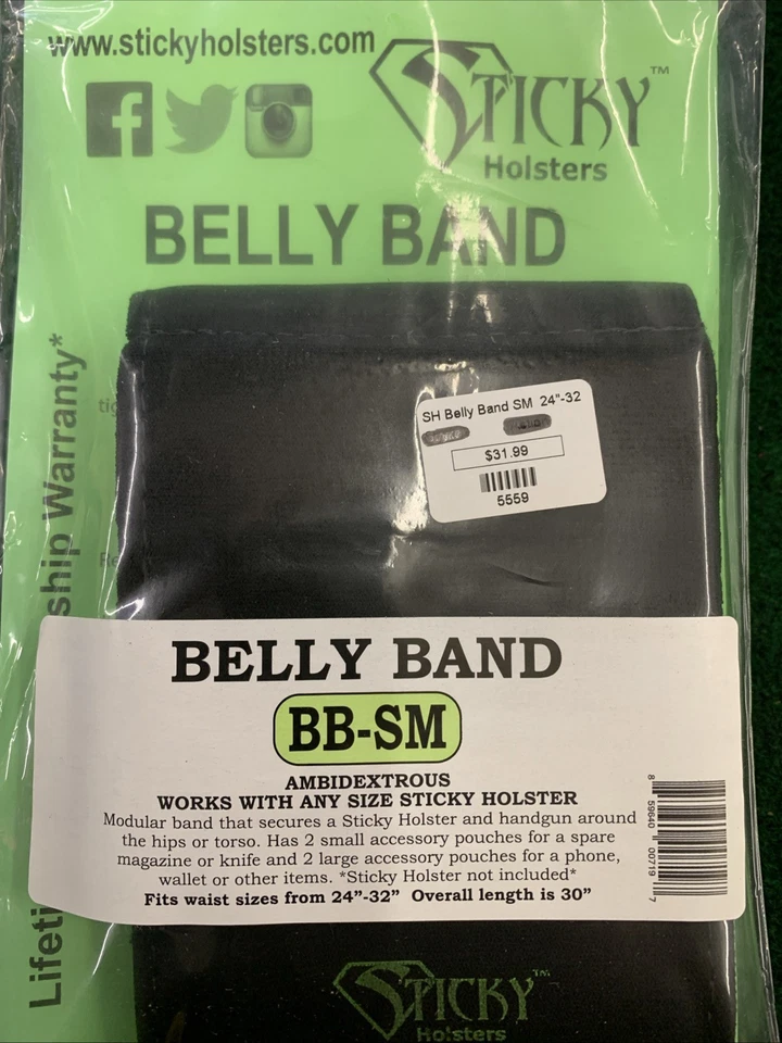 Sticky Holsters Belly Band Small Fits 24-34 Inch Waist  - SHBB-SM - Image 1 of 1