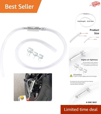 Flexible One-Way Valve Brake Bleeder Hose - Essential Tool for Motorcycles Foto 1 de 4