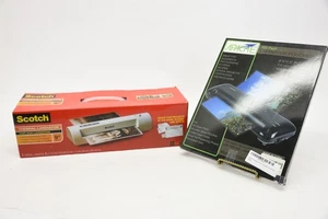 Scotch Thermal Laminator Set 9" TL901C +/100 Apache Clear Pouches 3mil 9x11.5 - Picture 1 of 14