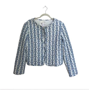 Neu mit Etikett Carolyn Constas leichte geblümte Damenjacke XS weiß/blau - Bild 1 von 6