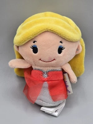 Vestido rojo caucásico rubio Barbie de vacaciones Hallmark Itty Bittys Foto 1 de 4