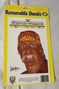 WWF Superstars Hulk Hogan Removable Decals Vintage 1991 Python Power Sticker WWE - Picture 1 of 2