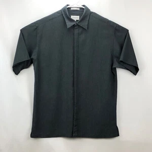 Alfani Mens M Slate Black SS Button Up Business Casual Shirt - Picture 1 of 4