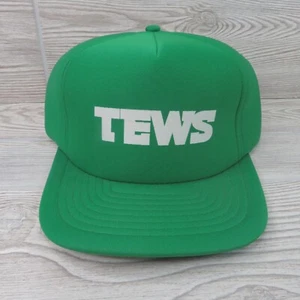 Vintage - Hat / Cap - "TEWS" Concrete - Wisconsin - FULL FOAM! - NOS! - Green - Picture 1 of 11