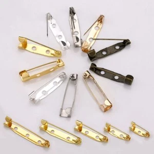 Safety Pins Brooch Settings Blank Base DIY Jewelry Making Finding Supplies 50Pcs - Picture 1 of 15