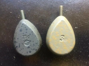 KORDA FLAT PEAR IN LINE FISHING LEAD WEIGHTS IN 1.1, 1.5, 2, 2.5, 3 and 4oz - Picture 1 of 1
