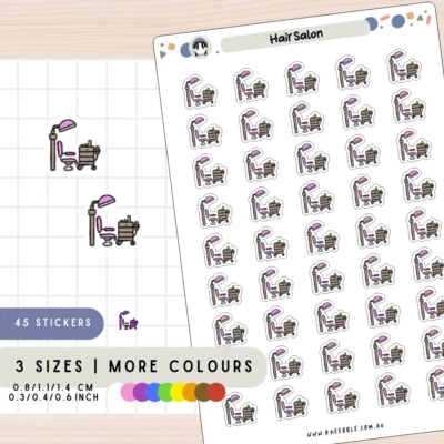 KNEEBBLE Hair Salon Planner Stickers
