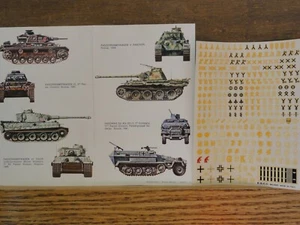 1/35 ESCI GERMAN PANZER TACTICAL DIV. MARKINGS: WWII Decals for MANY AFVs! OOP - Picture 1 of 3
