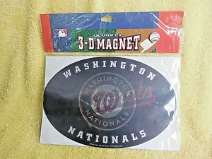 NUOVO! MLB BASEBALL WASHINGTON MAGNETE NAZIONALE ULTRAPROFONDITÀ 3D! AUTO, CAMERA 6" X 9", - Foto 1 di 9