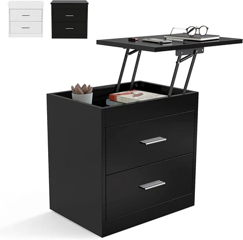 Wooden Nightstand Bedside End Table Cabinet Furniture Storage 2 Drawers Bedroom Cover