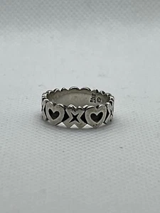 James Avery Hugs and Kisses Ring Love XOXO Retired Size 6.25 Sterling Silver 925 - Picture 1 of 8
