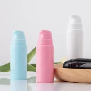 5/10/15ml Empty Airless Pump Bottles Mini Lotion Vacuum Cosmetic Containers - Picture 1 of 23