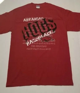Arkansas Razorbacks T-Shirt Herren Medium Rot Schweine College Football Basketball Neu - Bild 1 von 5