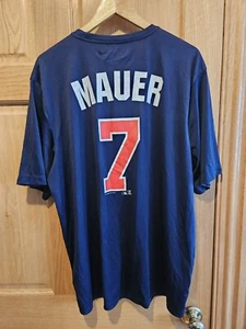 Vintage Minnesota Twins Joe Mauer 2007 Herren Trikot T-Shirt Gr. XL Navy Baseball MLB - Bild 1 von 3