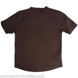 BRITISH ARMY ISSUED BROWN T-SHIRT COMBAT ANTI STATIC COOLMAX TOP MTP S M L XL