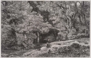 K. BODMER (1809-1893), Greifvogel auf Hasenjagd, Lithographie Realismus - Bild 1 von 8