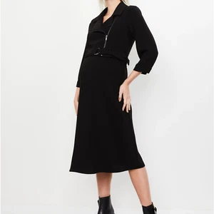 New Seraphine Belted Jacket Maternity Midi Dress Black Women's Size 12 - Picture 1 of 13
