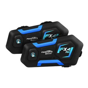 2X Fodsports FX4 Climbing Motorcycle Intercom 1000M Bluetooth Helmet Headset FM - Picture 1 of 12