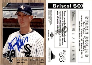 Stuart Rohling Signed 1999 Grandstand Bristol White Sox #NNO Card Auto