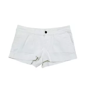 Vintage Y2k 2000s American Rag Cie Junior White Micro Mini Super Low Rise Shorts - Picture 1 of 9
