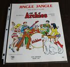 THE ARCHIES JINGLE JANGLE SHEET MUSIC 1968 - RARE