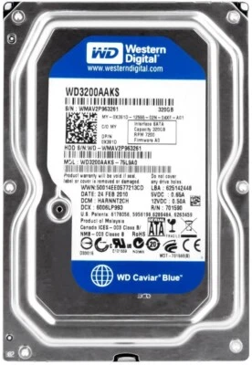 Hard Drive Dell 0X391D X391D 320GB WD3200AAKS 16MB 7200RPM SATA II 3.5" Inch - Image 1 of 3