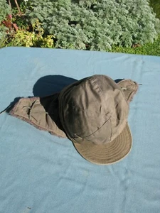 Korean Era US Army M-1951 OD Pile Field Cap Hat Ear Flap Hat 6-1/2 Used but A(-) - Picture 1 of 8