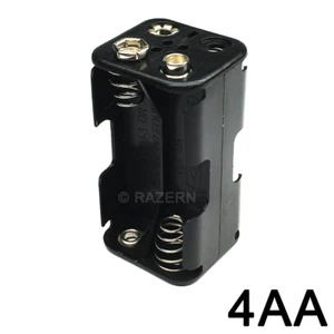 NEW Battery Holder for 4 x AA Cell (6V) with 9 Volt Snap Terminal *USA Seller* - Picture 1 of 3