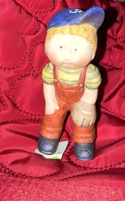 Figura de béisbol vintage 1984 Cabbage Patch niño niño con guante porcelana Foto 1 de 4