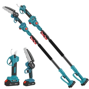 Home Electric Chain Saw Pruning Shears Long Pole Chain Saw Garden Pruning Shears - Picture 1 of 25