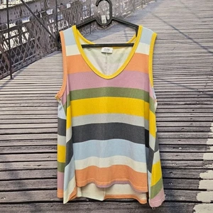 Bluivy Young Contemporary Stripe Swing Tank Top Soft Stretch Women's Large - Picture 1 of 4