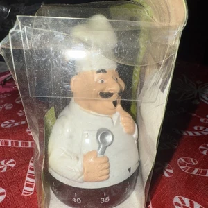 Vintage Look Chef Shaped Stove Top Kitchen Oven Mechanical Timer WORKS@Ñ2 - Picture 1 of 5