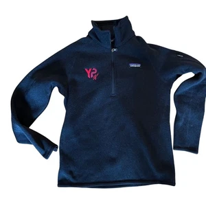 Suéter Patagonia Better Para Hombres Pequeño Negro 1/4 Cuarto Cremallera Polar Pullover Logo - Imagen 1 de 3